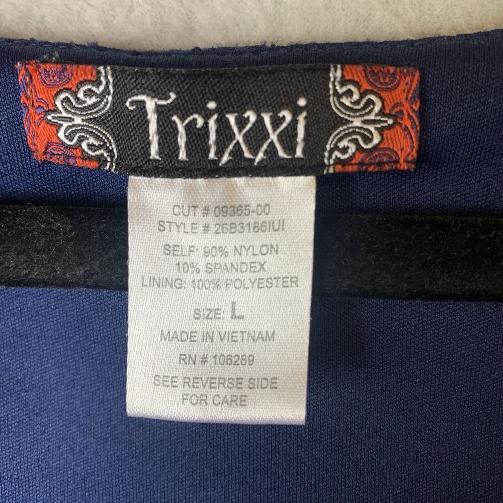 Trixxi Dress Women Large Blue Eyelet Lace Clean Girl Babydoll Fairy Goth Y2K - Picture 4 of 7